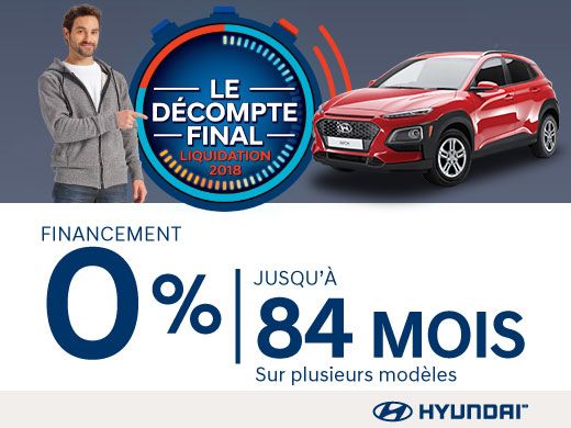 Ne manquez pas le DÉCOMPTE FINAL chez Hyundai Magog!