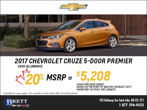 Save this Month on the 2017 Chevrolet Cruze 5-door!