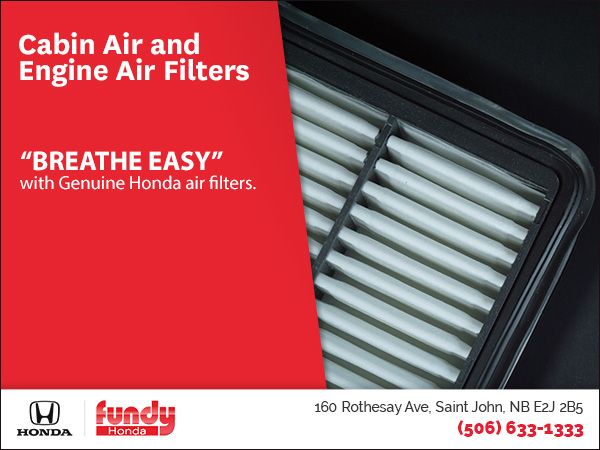 Genuine Honda Air Filters at Fundy Honda