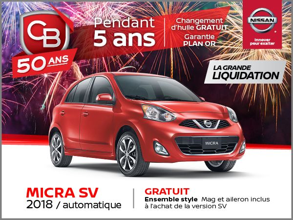 Micra SV 2018 automatique