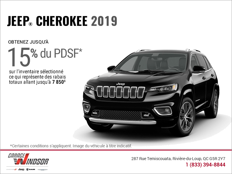Conduisez un Jeep Cherokee 2019! Conduisez un Jeep Cherokee 2019!