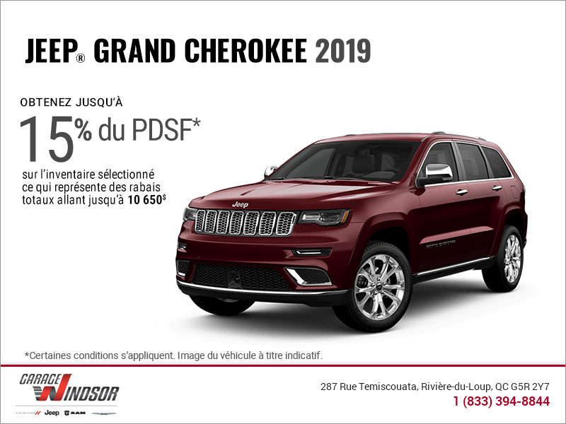Conduisez un Jeep Grand Cherokee 2019! Conduisez un Jeep Grand Cherokee 2019!