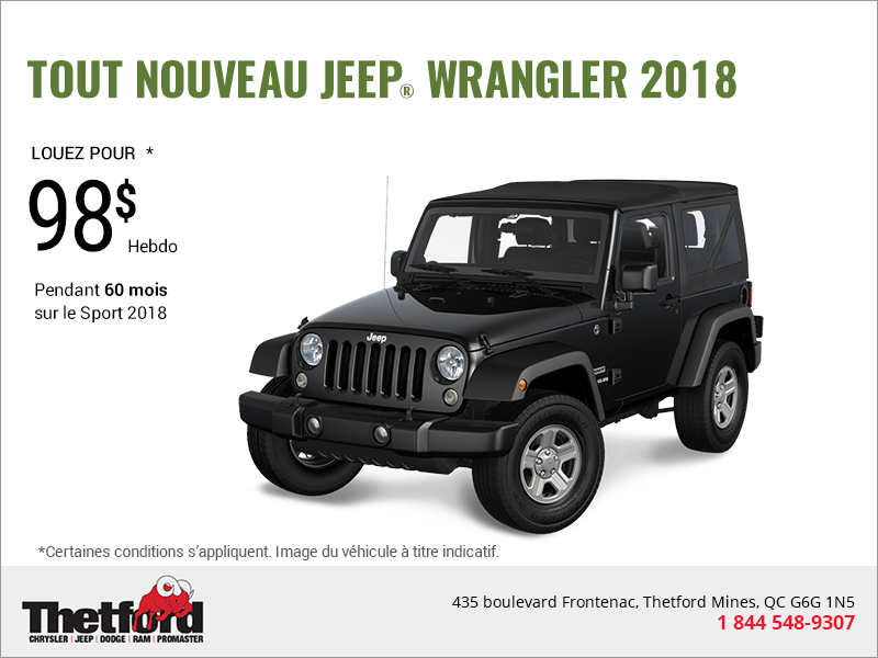 Conduisez un Jeep Wrangler 2018