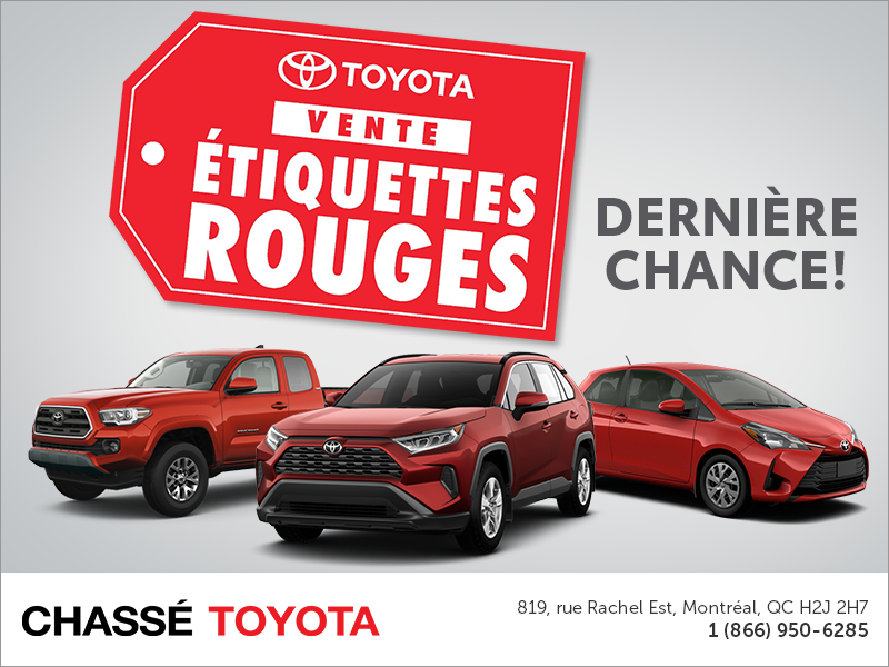 C'est la vente étiquettes rouges! C'est la vente étiquettes rouges!