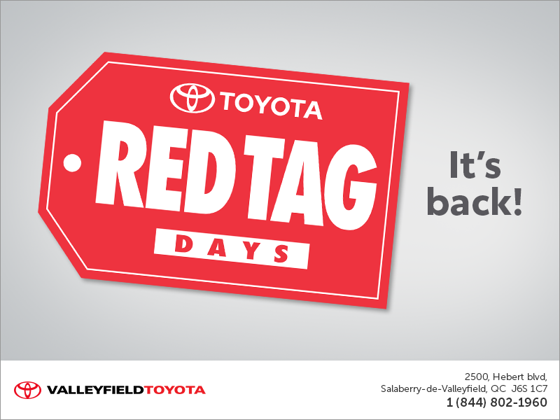 Toyota Red Tag Days! Toyota Red Tag Days!