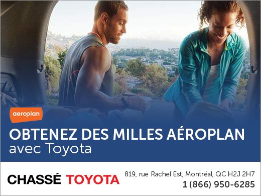 Obtenez des milles Aéroplan avec Toyota Obtenez des milles Aéroplan avec Toyota