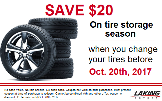 Save $20 on Tire Storage!