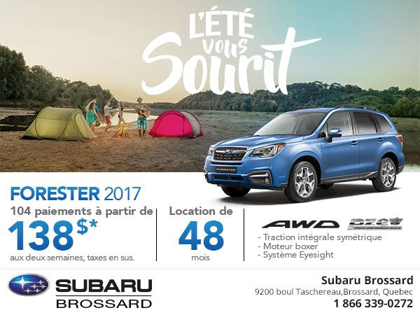 La Subaru Forester 2017 en rabais!