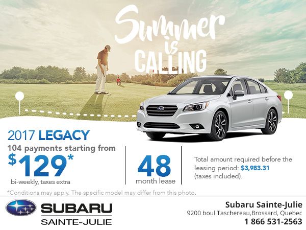 Lease the 2017 Subaru Legacy Today!
