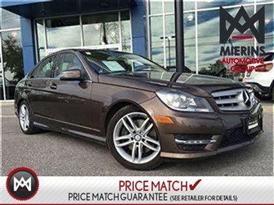 2013 Mercedes-Benz C300 PREMIUM PKG, SPORT PKG, NAV, SUNROOF * 2 years extra warranty on all CPO's * 150 points inspection by a Mercedes-Benz Certifie