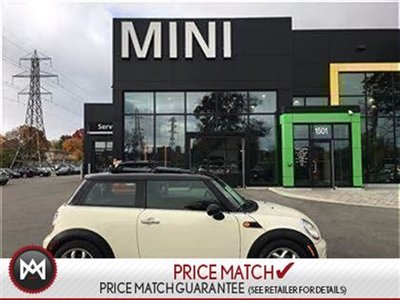 2013 MINI COOPER Knightsbridge HOT PEPPER WHITE ON BLACK LEATHERETTE SUNROOF