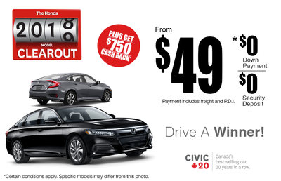 The Honda 2018 Model Clearout!