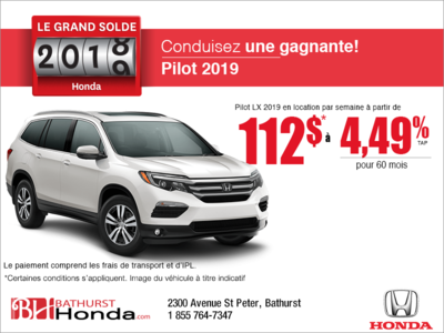 Louez le Honda Pilot 2019!