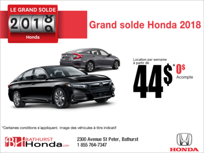 La grande liquidation 2018 de Honda!