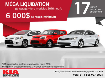 Méga liquidation 2016