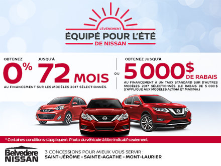 L'événement équipé pour l'été de Nissan