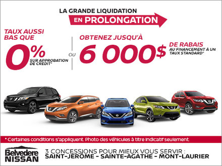 La grande liquidation Nissan en prolongation!