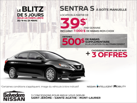 La Nissan Sentra 2019 en rabais!