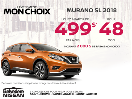 Louez le Nissan Murano 2018 dès aujourd'hui!
