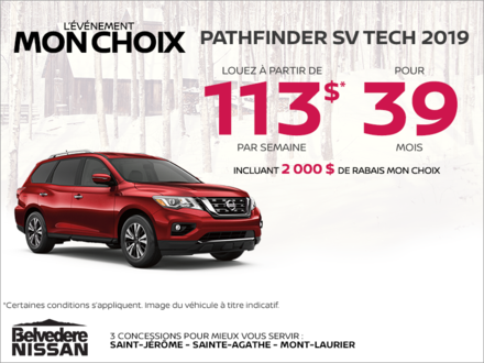 Louez le Nissan Pathfinder 2019 dès aujourd'hui!