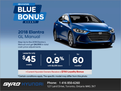 Lease the 2018 Elantra!