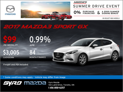 Drive Home the 2017 Mazda3 Sport GX Today!