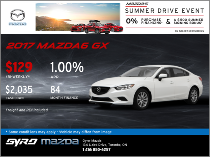 Drive Home an All-New 2017 Mazda6 GX!