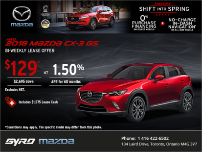 Get the 2018 Mazda CX-3 Today!