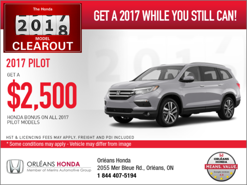 Save on the 2017 Pilot!