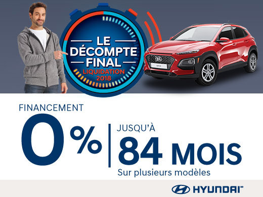 Ne manquez pas le DÉCOMPTE FINAL chez Hyundai Magog!