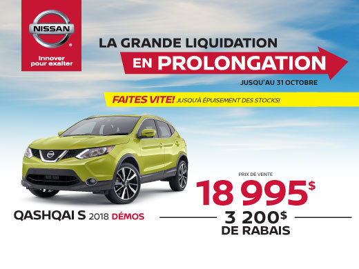 Derniers QASHQAI S 2018 DÉMOS!