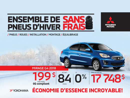 Ensemble de pneus d’hiver sans frais - Mitsubishi Mirage G4