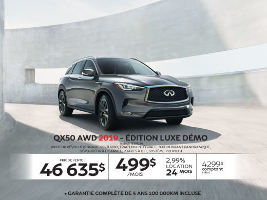 QX50 AWD 2019 édition LUXE Démo