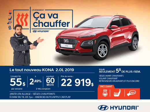 L’événement ÇA VA CHAUFFER chez Hyundai avec le Kona 2019