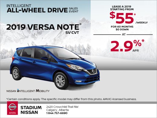 Get the 2019 Nissan Versa Note