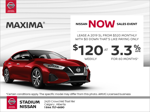 Get the 2019 Nissan Maxima Today!