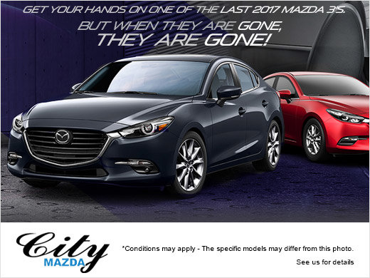 Get Your Hands on One of the Last 2017 Mazda3 Vehicles!