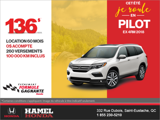 Louez le Honda Pilot 2018!