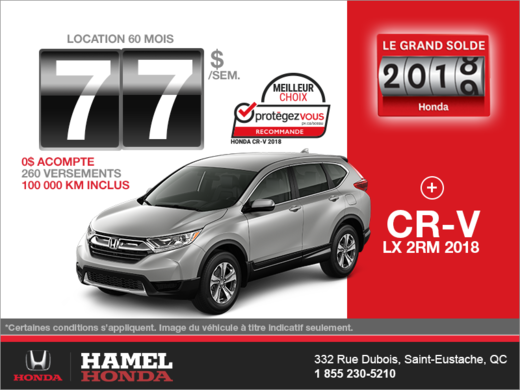 Louez la Honda CR-V 2018!