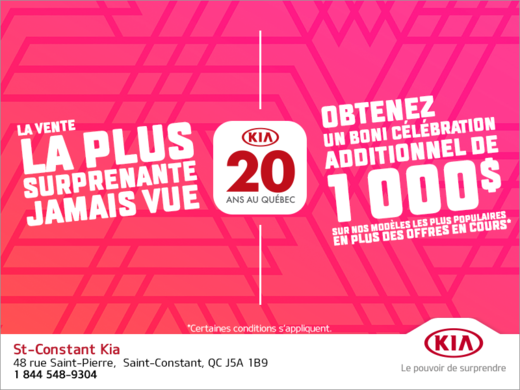 L'événement les 20 ans de KIA au Québec!