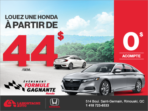 Événement Formule gagnante de Honda
