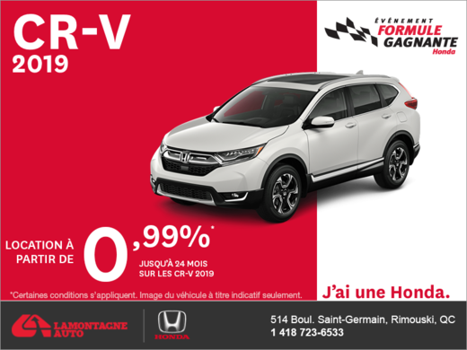 Louez le CR-V 2019!