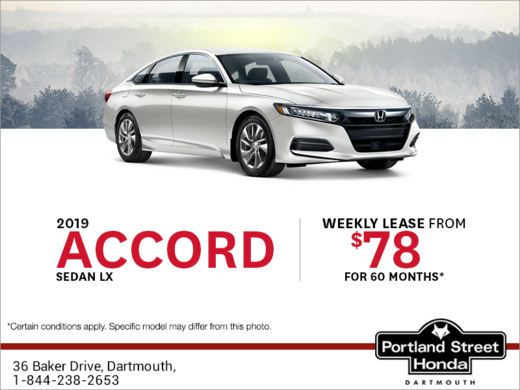 Lease the 2019 Honda Accord Sedan!