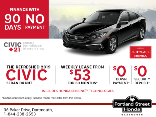 Lease the 2019 Honda Civic Sedan!