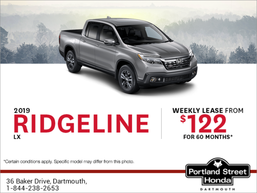 Lease the 2019 Honda Ridgeline!