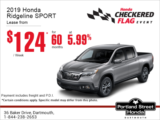 Lease the 2019 Honda Ridgeline!