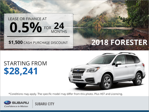 Get the 2018 Subaru Forester Today!