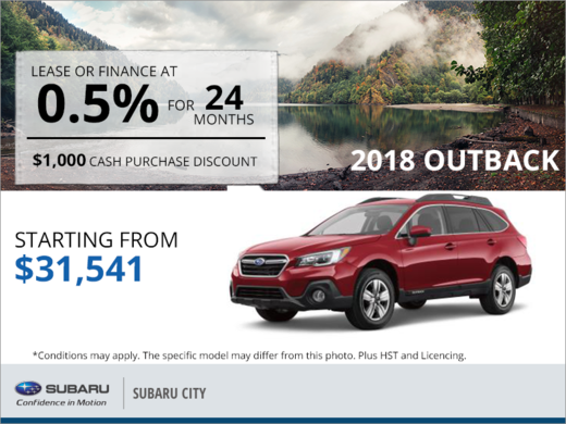 Get the 2018 Subaru Outback Today!