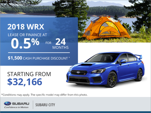 Get the 2018 Subaru WRX Today!