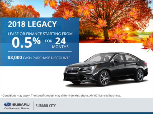 Get the 2018 Subaru Legacy Today!
